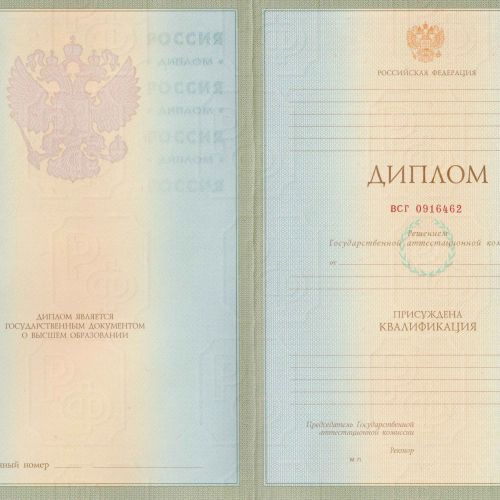 Диплом специалиста 2004-2008
